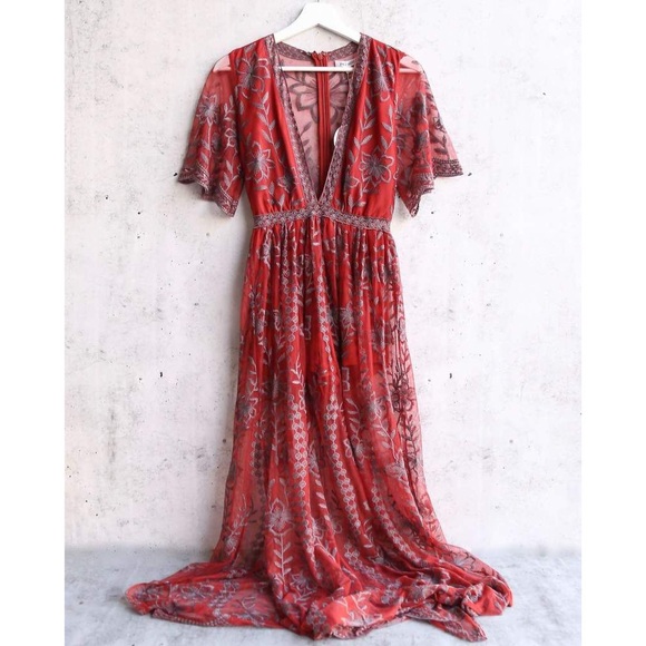 Wild Honey Lace Maxi Romper Dress - Picture 1 of 9